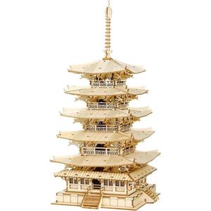 Rolife Japans Five-storied Pagoda houten bouwpakket (TGN02)
