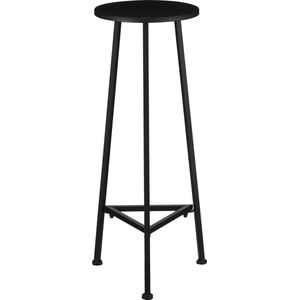 Mica Decorations Adine Plantentafel - H80 x Ø30 cm - Metaal - Zwart