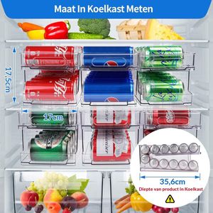 Rollend Blikjes Dispenser Voor Koelkast Bierblikjes Organisator Soda Kan Dispenser Voor Koelkast Keuken Kast Voorraadkast aanrechtblad 10 Standaard Formaat 330ML Bier Soda Drankjes Blikjes