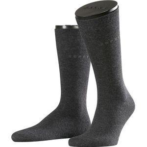 Esprit Basic Uni 2-Pack duurzaam organisch katoen multipack sokken heren grijs - Maat 39-42