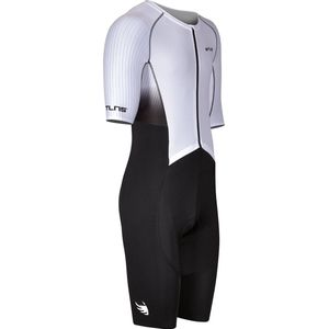 BTTLNS trisuit - triathlon pak - PRO Aero trisuit - trisuit korte mouw heren - langeafstand triathlon - Nemean 1.0 - wit - L