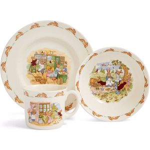 Royal Doulton Bunnykins Set 3 delig schaal/bordje/beker met oor