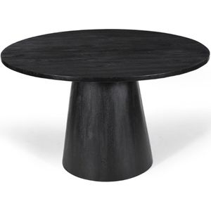 Ronde eettafel Tommy 130 cm - zwart magnoliahout