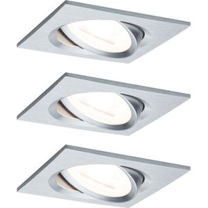 EBL set Nova Coin vierkant zwenkbaar LED 3x6,5W 2700K 230V Alu gedraaid/Au