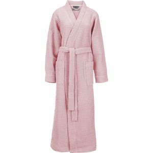 LINNICK Wafel Badjas - Maat XXL - Light Pink - Sauna badjas - 100% Katoen Badjas Dames - Badjas Heren