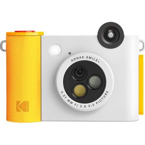 Kodak - Smile+ Camera - Wit - Instant Camera met effectveranderende lens, 2 x 3 inch ZINK-fotoprints met zelfklevende achterkant, compatibel met iOS- en Android-apparaten