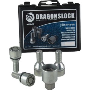 Velgenslot - Wielslot geschikt voor de Renault Xmod Cross vanaf 04/2013 - Merk Dragonslock - Verzinkt - Kleur Grijs