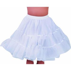 Magic By Freddy's - Jaren 50 Kostuum - Jaren 50 High School Petticoat Wit Vrouw - Wit / Beige - XL - Carnavalskleding - Verkleedkleding