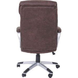 Bureaustoel MCW-A71, directiedraaistoel bureaustoel, stof/textiel, MVG ~ suède look vintage bruin