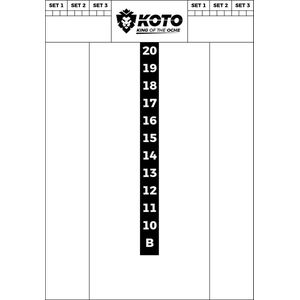 KOTO Flex scorebord 40x30cm, diverse spelvarianten, 501 spel, tactische spellen, flexibel en gemaakt van duurzaam materiaal