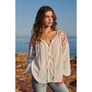 isla ibiza bonita - blouse - pink sunrise - lente zomer collectie 2025 - embroidery