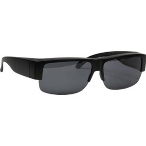 Melleson Eyewear overzet zonnebril zwart polariserend half randloos - overzetbril - overzetzonnebril