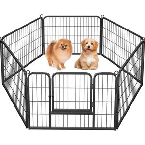 Puppybox 6 elementen buitenren honden - geschikt voor puppy's - 80 x 60 cm - binnen/buiten