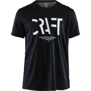 Craft Eaze Ss Craft Mesh Tee M Sportshirt Heren - Black/white