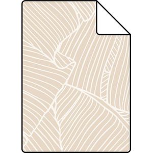 Proefstaal ESTAhome behang bladeren beige - 26,5 x 21 cm - 130931-S