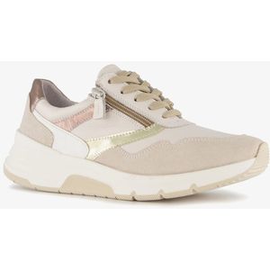 Hush Puppies suede dames sneakers beige taupe - Maat 39 - Uitneembare zool
