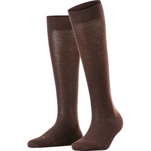 FALKE Sensitive London dames kniekousen - bruin (dark brown) - Maat: 35-38