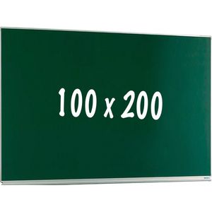 Krijtbord PRO - Magnetisch - Enkelzijdig bord - Schoolbord - Eenvoudige montage - Geëmailleerd staal - Groen - 100x200cm