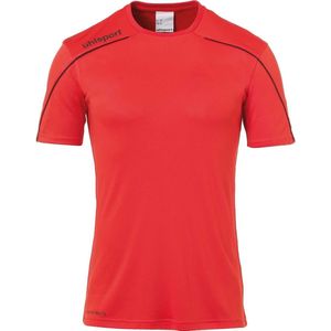Uhlsport Stream 22 Shirt Korte Mouw Kinderen - Rood / Zwart | Maat: 164