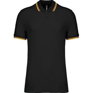 Kariban Gestreepte herenpolo korte mouwen K272 - Black / Yellow - XL