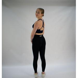 Sportchic - Sportlegging dames - High waist - Elastische band – Squatproof - Hardloopbroek -Shape legging - Tiktok Legging - Fitness Legging - Sportlegging - Booty Scrunch - Zwart - L