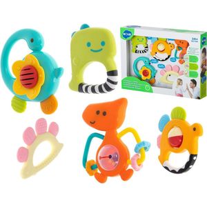 Rammelaar Baby Jongen / Meisje | 0 Jaar Speelgoed | Grijpspeelgoed Kralen Regenboog - Babyspeelgoed 6 Maanden