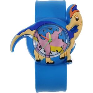 Fako® - Kinderhorloge - Slap On Mini - Dinosaurus - Blauw