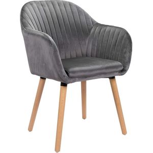 Rootz Ergonomische fluwelen eetkamerstoel - Comfortabele zitting - Stijlvolle accentstoel - Pluche ondersteuning, stevige constructie, eenvoudig te monteren - 81 cm x 40 cm x 47 cm