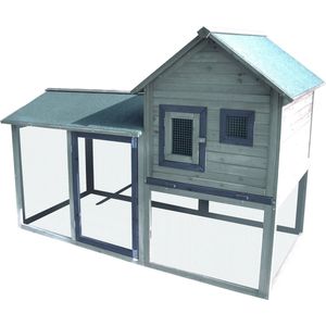 Flamingo - Kippenhok Dipper Cottage - Grijs - 197x93x143 cm