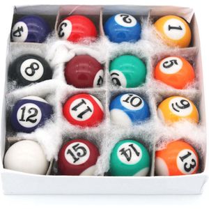 Pegasi Mini Poolballen set 25mm - Voor Mini Pooltafels - Fenolhars - Gepolijste Pool Ballen