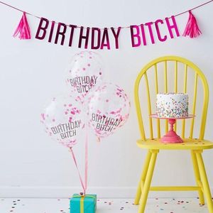 Slinger en Ballonkit - Happy Birthday Bitch Roze - Naughty Party