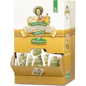 Oliehoorn Franse mosterd sachets 5 ml per stuk, doos 450 stuks