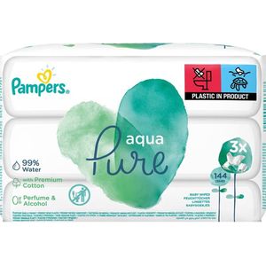Pampers Aqua Pure Billendoekjes 3 x 48 Stuks