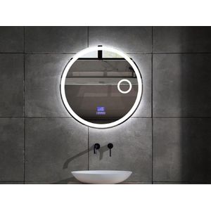 Mawialux LED Spiegel - 100cm - LED - Rond - Verwarming - Digitale klok - Bluetooth - Roxy