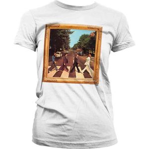 The Beatles Dames Tshirt -S- Abbey Road Cover Wit