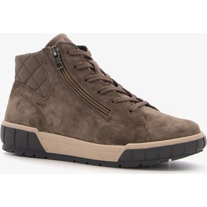 Hush Puppies hoge leren dames sneakers bruin - Maat 37 - Echt leer - Uitneembare zool