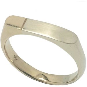 Ring - geel en wit goud - 14 krt - maat 16.5 - Verlinden juwelier