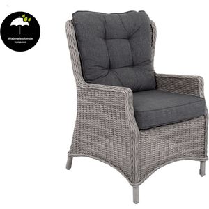 Belito Milou Wicker Tuinstoel - Dining Tuintoel - Weerbestending - Comfortabele Luxe Kussens - 2 jaar garantie