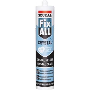 Soudal Fix All Crystal transparant 290ml -12 kokers + pistool