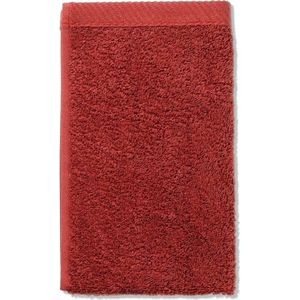 Kela Badkamer - Ladessa Gastendoek Camine Red 30x50 cm Set van 3 Stuks - Kunststof - Rood