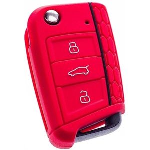 VCTparts Volkswagen Sleutel Hoes Siliconen Cover - Rood [Golf 7 - Octavia A7]