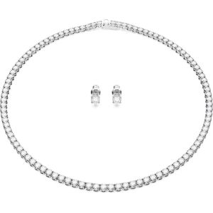 Swarovski ReMatrix Dames Giftset/Ketting/Oorbellen Metaal - Zilver