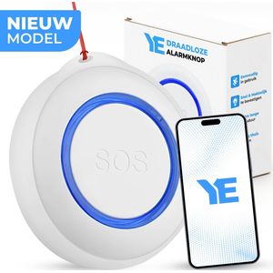 YE Alarm Button - Persoonlijk alarm - Draagbaar Alarm - Instant Message Naar Smartphone - Senioren Alarm - Inclusief App