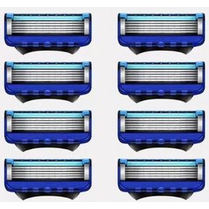 Scheermesjes geschikt voor Gillette Fusion5 -Universele Huismerk 5 blades - 8 stuks, geschikt voor alle Gillette Fusion 5 series - Power- ProGlide - Proshield - Uni. scheermesjes, Brievenbuspakket.