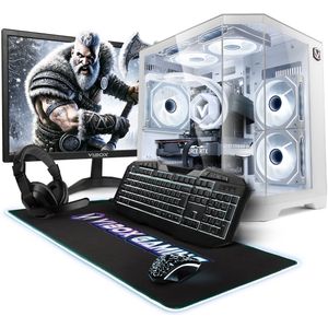 Vibox III-398 Complet Game PC • 24"" Monitor • Intel Core i7 9700KF 4,9 GHz • Radeon RX 9070 16 GB • 16 GB RAM • 1 TB SSD • Windows 11 • WiFi