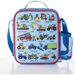 Werkvoertuigen tractor kinder lunchtasje koeltasje new design 21 x 24 x 6 cm - Tyrrell Katz