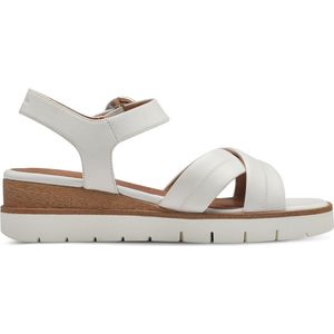 Tamaris Core Dames Sandalen - WHITE LEATHER - Maat 38