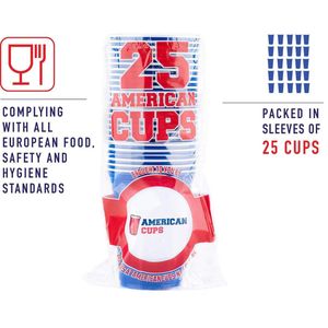 American Cups Blue Cups - Party Cups - 25 stuks - 475ml. Beerpong Bekers - Drankspel