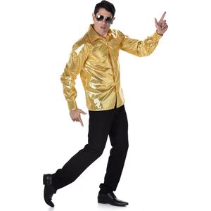 Vegaoo - Gouden disco blouse voor mannen