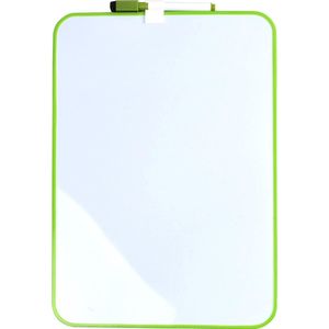 Whiteboard desq 24x34cm + marker groen profiel | 1 stuk